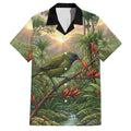 Bellbird New Zealand Personalised Family Matching Summer Maxi Dress and Hawaiian Shirt Korimako Harakeke Flower Native Forest