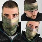 Bellbird New Zealand Personalised Neck Gaiter Korimako Harakeke Flower Native Forest