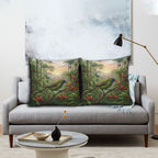 Bellbird New Zealand Personalised Pillow Cover Korimako Harakeke Flower Native Forest