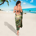 Bellbird New Zealand Personalised Sarong Korimako Harakeke Flower Native Forest