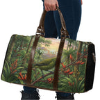 Bellbird New Zealand Personalised Travel Bag Korimako Harakeke Flower Native Forest