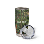 Bellbird New Zealand Personalised Tumbler Cup Korimako Harakeke Flower Native Forest