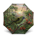 Bellbird New Zealand Personalised Umbrella Korimako Harakeke Flower Native Forest