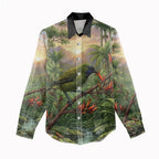 Bellbird New Zealand Personalised Women Casual Shirt Korimako Harakeke Flower Native Forest