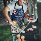 Tomtit New Zealand Personalised Apron Miromiro Manuka Flower Maori Pattern