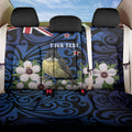 Tomtit New Zealand Personalised Back Car Seat Cover Miromiro Manuka Flower Maori Pattern