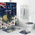 Tomtit New Zealand Personalised Bathroom Set Miromiro Manuka Flower Maori Pattern