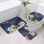 Tomtit New Zealand Personalised Bathroom Set Miromiro Manuka Flower Maori Pattern