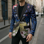 Tomtit New Zealand Personalised Blazer Miromiro Manuka Flower Maori Pattern