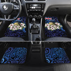 Tomtit New Zealand Personalised Car Mats Miromiro Manuka Flower Maori Pattern
