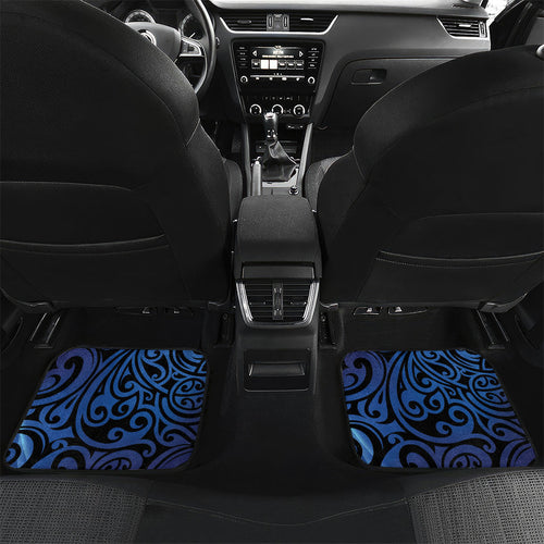 Tomtit New Zealand Personalised Car Mats Miromiro Manuka Flower Maori Pattern
