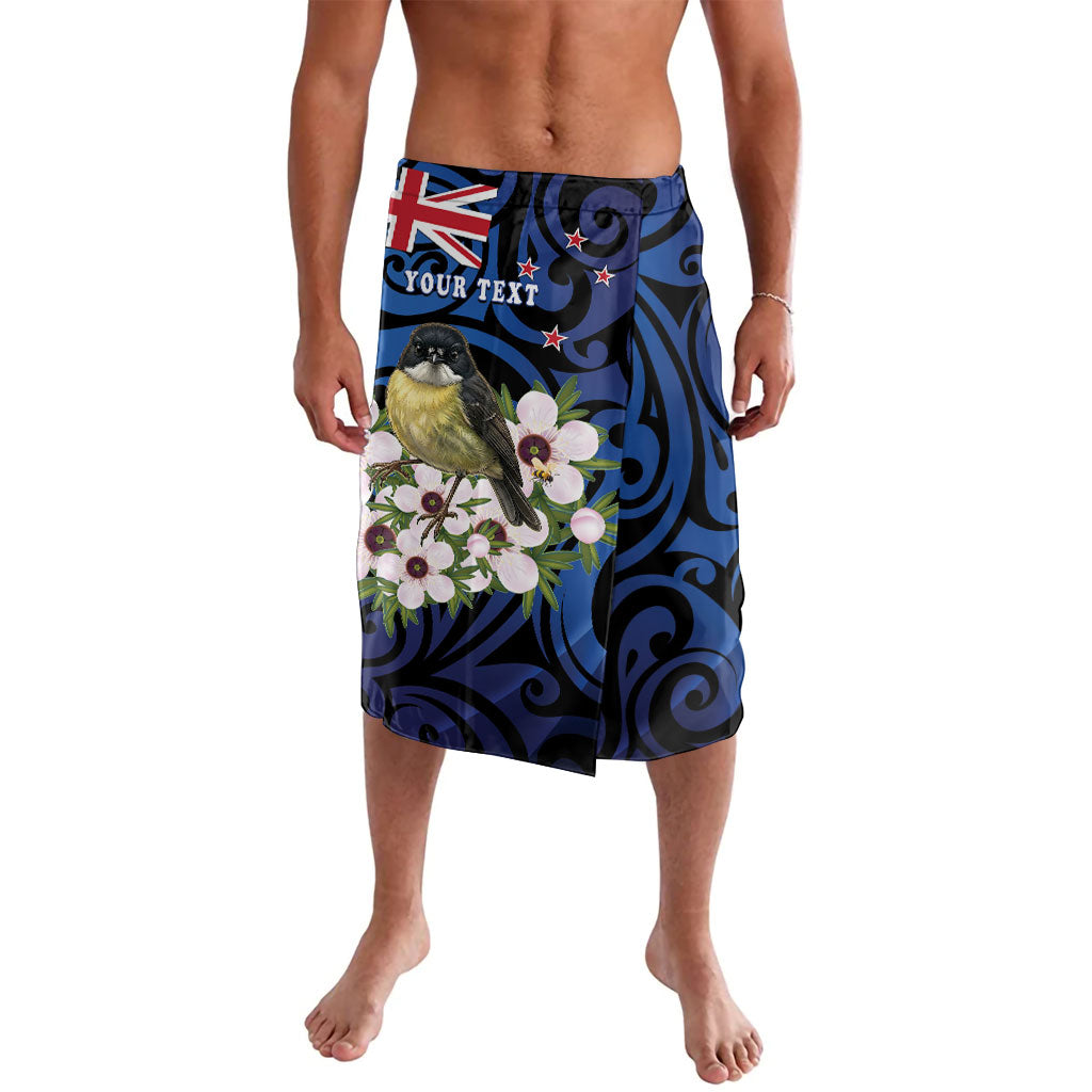 Tomtit New Zealand Personalised Lavalava Miromiro Manuka Flower Maori Pattern