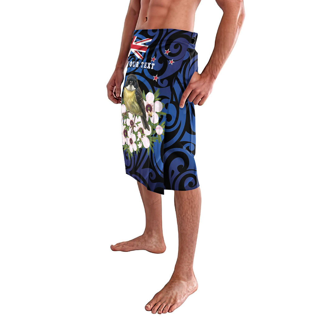 Tomtit New Zealand Personalised Lavalava Miromiro Manuka Flower Maori Pattern