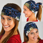 Tomtit New Zealand Personalised Neck Gaiter Miromiro Manuka Flower Maori Pattern