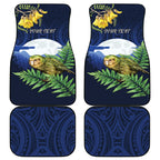 Kakapo New Zealand Personalised Car Mats Kowhai Flower Silver Fern Maori Pattern