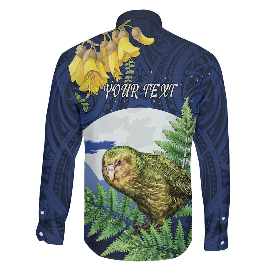Kakapo New Zealand Personalised Family Matching Off Shoulder Short Dress and Hawaiian Shirt Kowhai Flower Silver Fern Maori Pattern