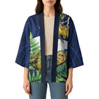 Kakapo New Zealand Personalised Kimono Kowhai Flower Silver Fern Maori Pattern