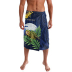 Kakapo New Zealand Personalised Lavalava Kowhai Flower Silver Fern Maori Pattern