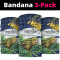 Kakapo New Zealand Personalised Neck Gaiter Kowhai Flower Silver Fern Maori Pattern