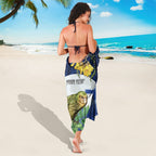 Kakapo New Zealand Personalised Sarong Kowhai Flower Silver Fern Maori Pattern