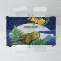 Kakapo New Zealand Personalised Tablecloth Kowhai Flower Silver Fern Maori Pattern