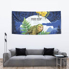 Kakapo New Zealand Personalised Tapestry Kowhai Flower Silver Fern Maori Pattern