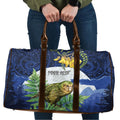 Kakapo New Zealand Personalised Travel Bag Kowhai Flower Silver Fern Maori Pattern