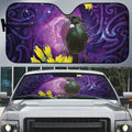 New Zealand Tui Bird Matariki Auto Sun Shade Kowhai Flower Silver Fern Galaxy Maori Pattern