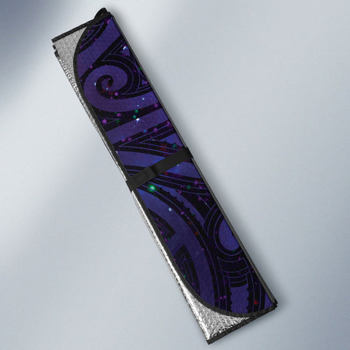 New Zealand Tui Bird Matariki Auto Sun Shade Kowhai Flower Silver Fern Galaxy Maori Pattern
