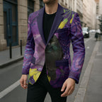 New Zealand Tui Bird Matariki Blazer Kowhai Flower Silver Fern Galaxy Maori Pattern