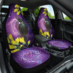 New Zealand Tui Bird Matariki Car Seat Cover Kowhai Flower Silver Fern Galaxy Maori Pattern