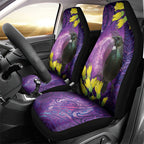 New Zealand Tui Bird Matariki Car Seat Cover Kowhai Flower Silver Fern Galaxy Maori Pattern