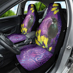 New Zealand Tui Bird Matariki Car Seat Cover Kowhai Flower Silver Fern Galaxy Maori Pattern