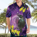 New Zealand Tui Bird Matariki Hawaiian Shirt Kowhai Flower Silver Fern Galaxy Maori Pattern