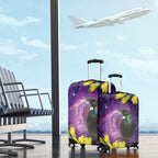 New Zealand Tui Bird Matariki Luggage Cover Kowhai Flower Silver Fern Galaxy Maori Pattern
