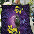 New Zealand Tui Bird Matariki Quilt Kowhai Flower Silver Fern Galaxy Maori Pattern