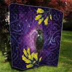 New Zealand Tui Bird Matariki Quilt Kowhai Flower Silver Fern Galaxy Maori Pattern