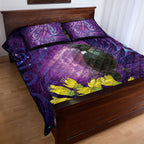 New Zealand Tui Bird Matariki Quilt Bed Set Kowhai Flower Silver Fern Galaxy Maori Pattern