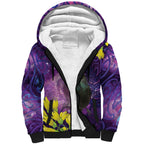 New Zealand Tui Bird Matariki Sherpa Hoodie Kowhai Flower Silver Fern Galaxy Maori Pattern