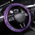 New Zealand Tui Bird Matariki Steering Wheel Cover Kowhai Flower Silver Fern Galaxy Maori Pattern