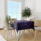 New Zealand Tui Bird Matariki Tablecloth Kowhai Flower Silver Fern Galaxy Maori Pattern