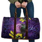New Zealand Tui Bird Matariki Travel Bag Kowhai Flower Silver Fern Galaxy Maori Pattern