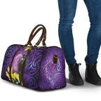 New Zealand Tui Bird Matariki Travel Bag Kowhai Flower Silver Fern Galaxy Maori Pattern