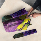 New Zealand Tui Bird Matariki Umbrella Kowhai Flower Silver Fern Galaxy Maori Pattern