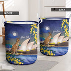 Kangaroo Australia Personalised Laundry Basket Aussie Pride Golden Wattle Sydney Opera House