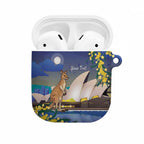 Kangaroo Australia Personalised AirPods Case Aussie Pride Golden Wattle Sydney Opera House