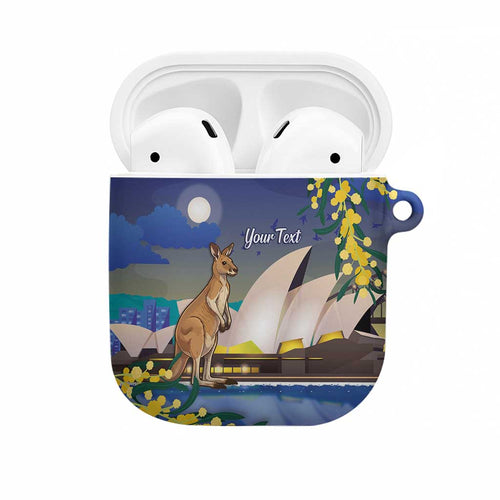Kangaroo Australia Personalised AirPods Case Aussie Pride Golden Wattle Sydney Opera House