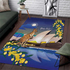 Kangaroo Australia Personalised Area Rug Aussie Pride Golden Wattle Sydney Opera House