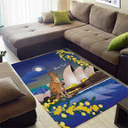 Kangaroo Australia Personalised Area Rug Aussie Pride Golden Wattle Sydney Opera House
