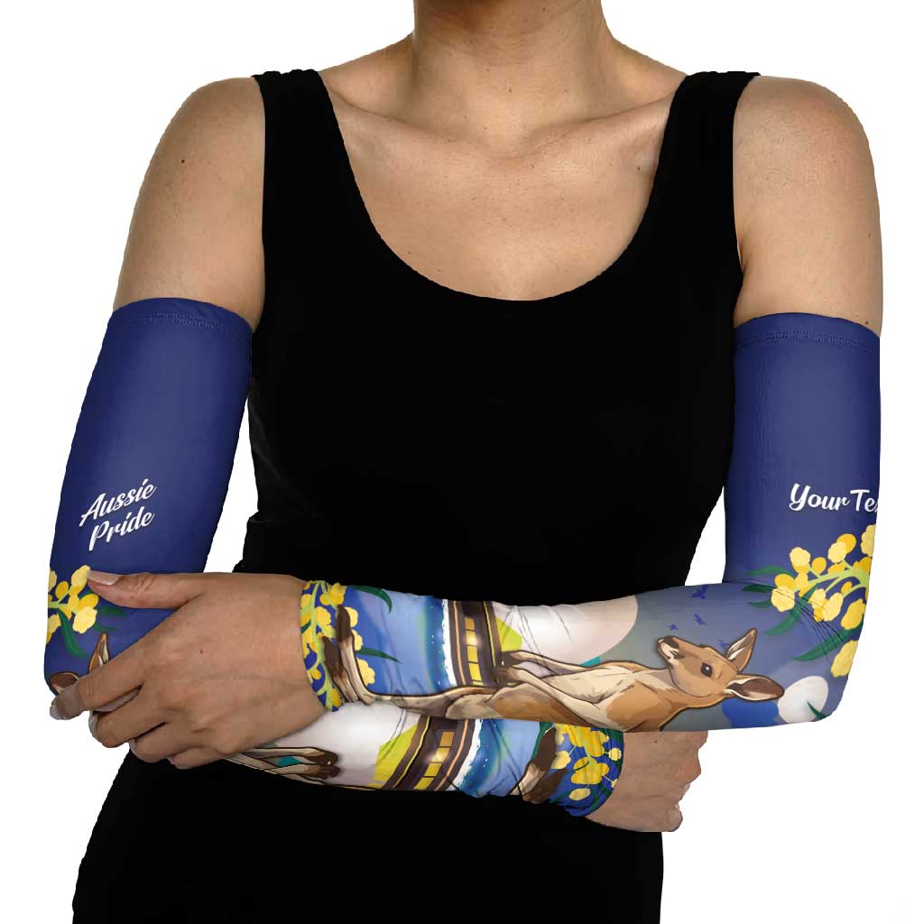 Kangaroo Australia Personalised Arm Sleeves Aussie Pride Golden Wattle Sydney Opera House